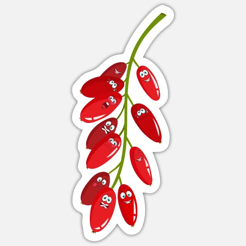 Les mûres - Sticker taille S (10 x 10 cm) - blanc mat