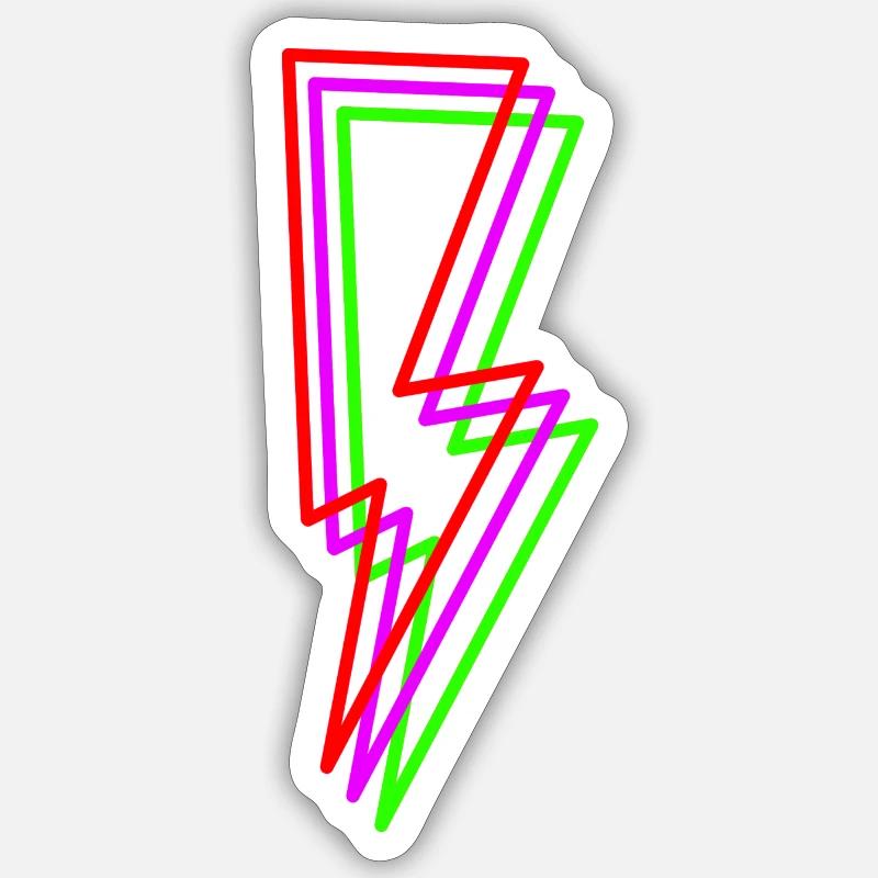 Blitz - Sticker Größe S (10 x 10 cm) - Mattweiß