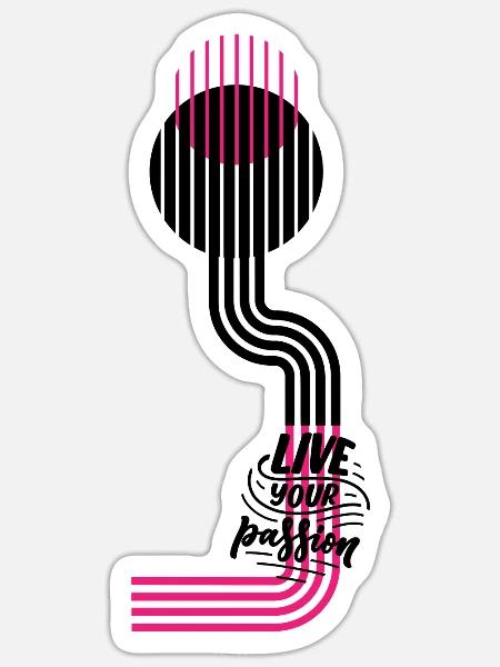 Live Your Passion - Sticker Größe S (10 x 10 cm) - Mattweiß