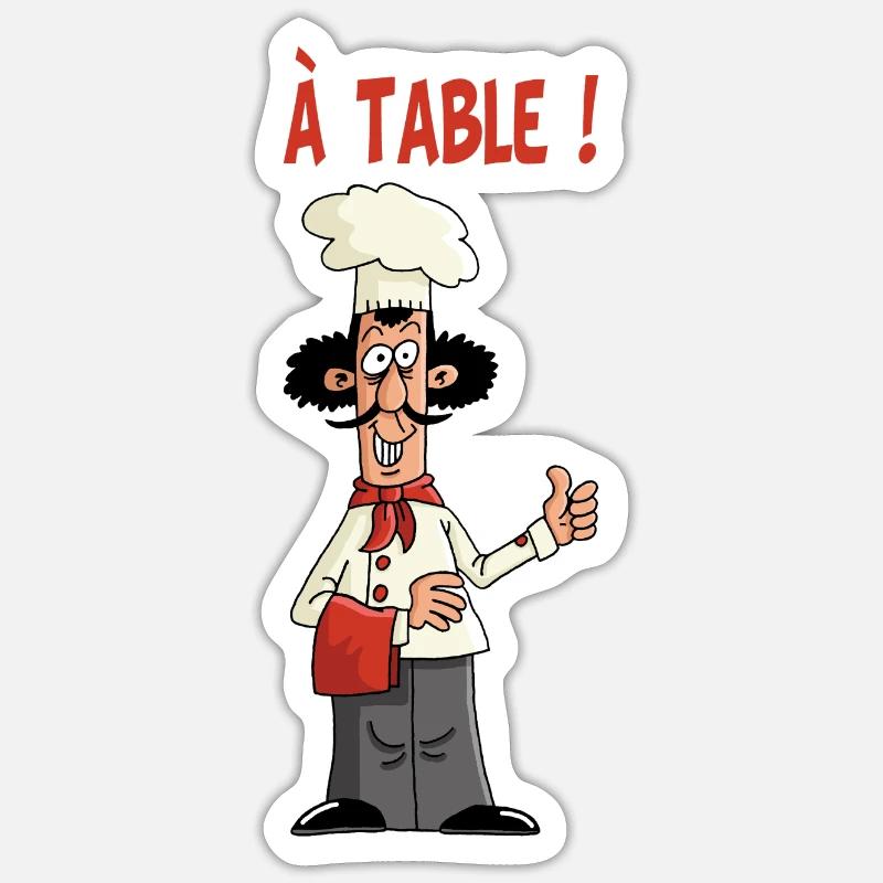 à table Sticker taille S (10 x 10 cm)