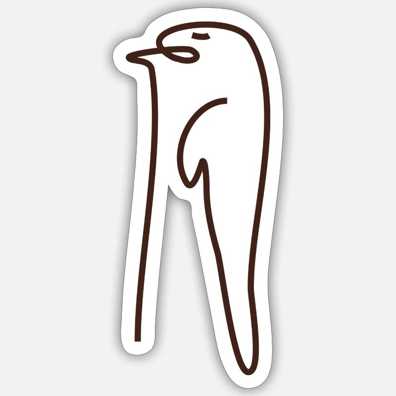 Pinguin - Sticker taille S (10 x 10 cm) - blanc mat