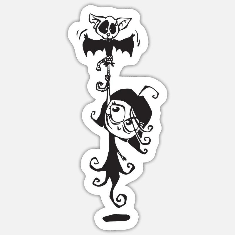 Vampirmädchen, das fliegt Sticker Größe S (10 x 10 cm)
