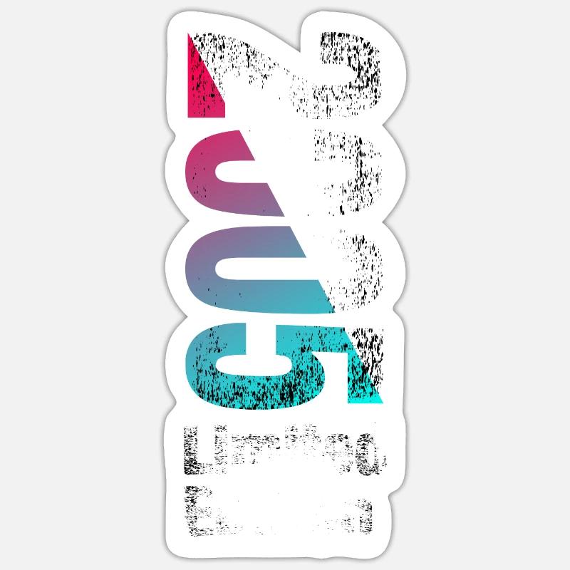 2005 Geburtstag - Endlich 18 - Sticker Größe S (10 x 10 cm) - Mattweiß