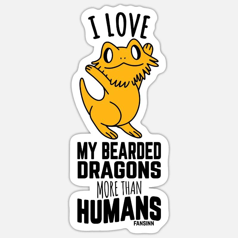 Bartagame Bart Drache Echse Sticker Größe S (10 x 10 cm)