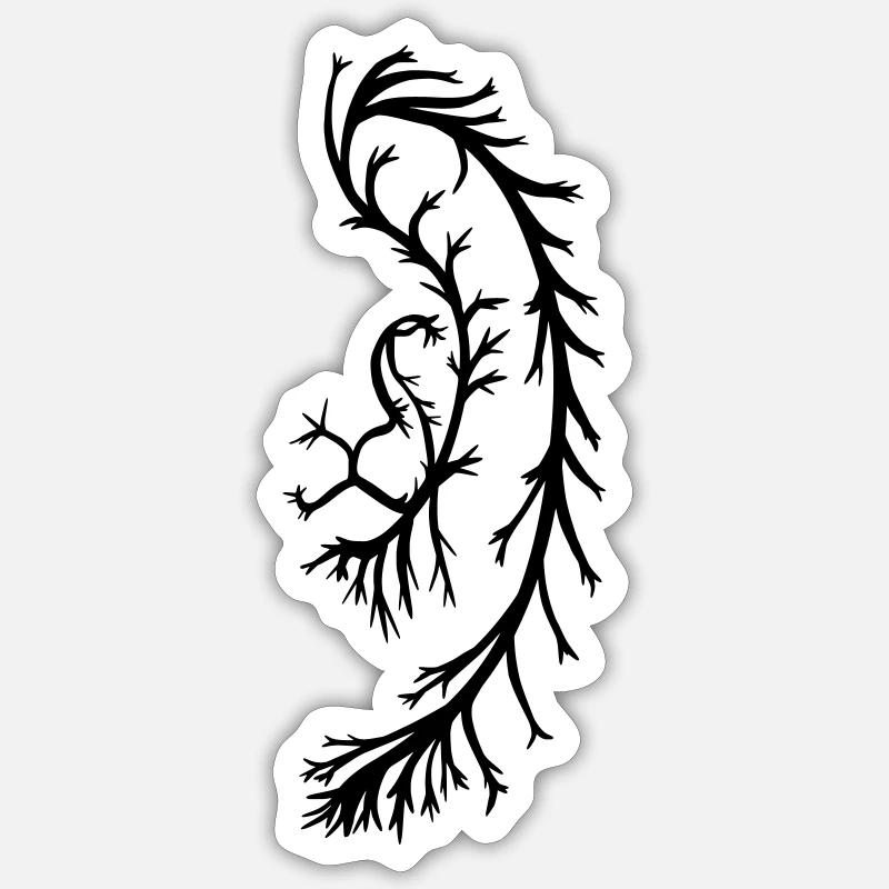Lion - Sticker taille S (10 x 10 cm) - blanc mat