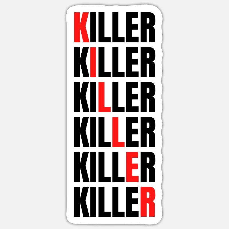Killer - Sticker Größe S (10 x 10 cm) - Mattweiß