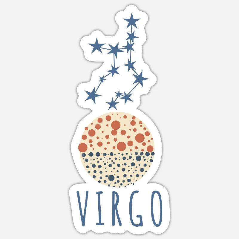 La constellation de la Vierge - Sticker taille S (10 x 10 cm) - blanc mat