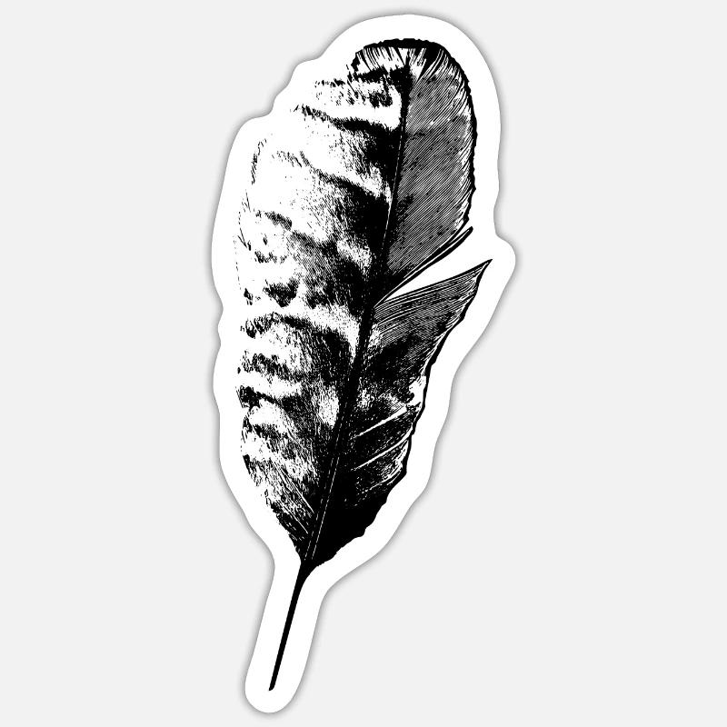 Plume d’écriture - Sticker taille S (10 x 10 cm) - blanc mat