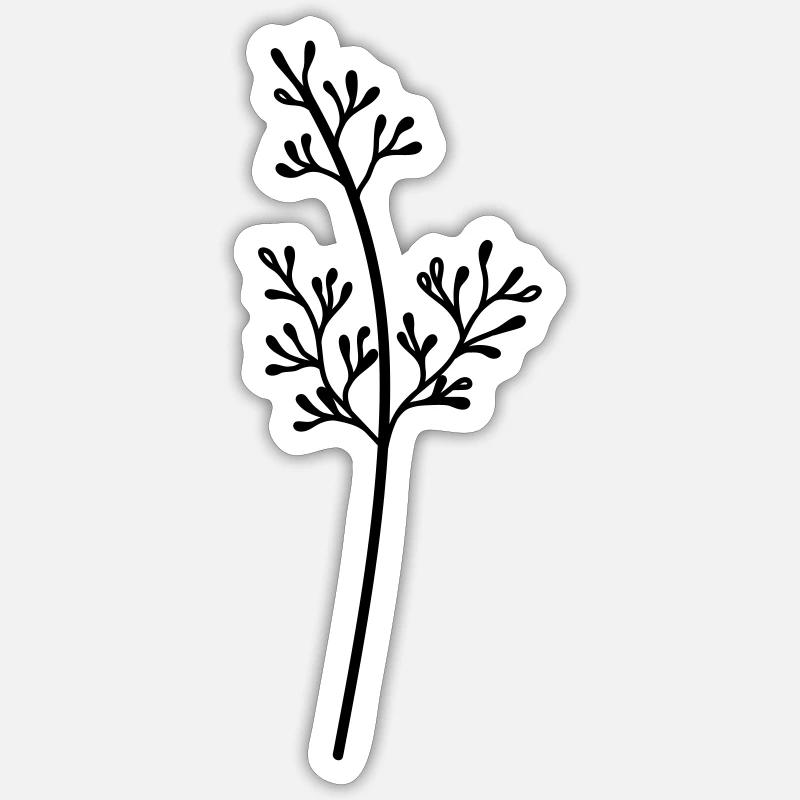 simple Wildblume - Sticker Größe S (10 x 10 cm) - Mattweiß