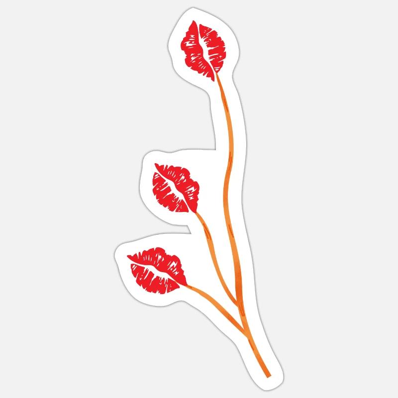Brache à baiser - Sticker taille S (10 x 10 cm) - blanc mat