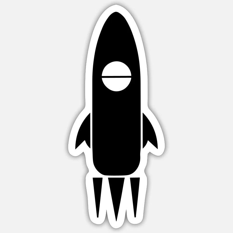 Rocket - Sticker size S (10 x 10 cm) - white matte