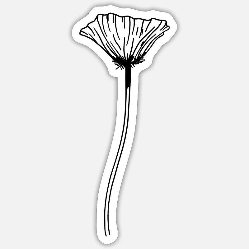 Mohn Blume Sticker Größe S (10 x 10 cm)