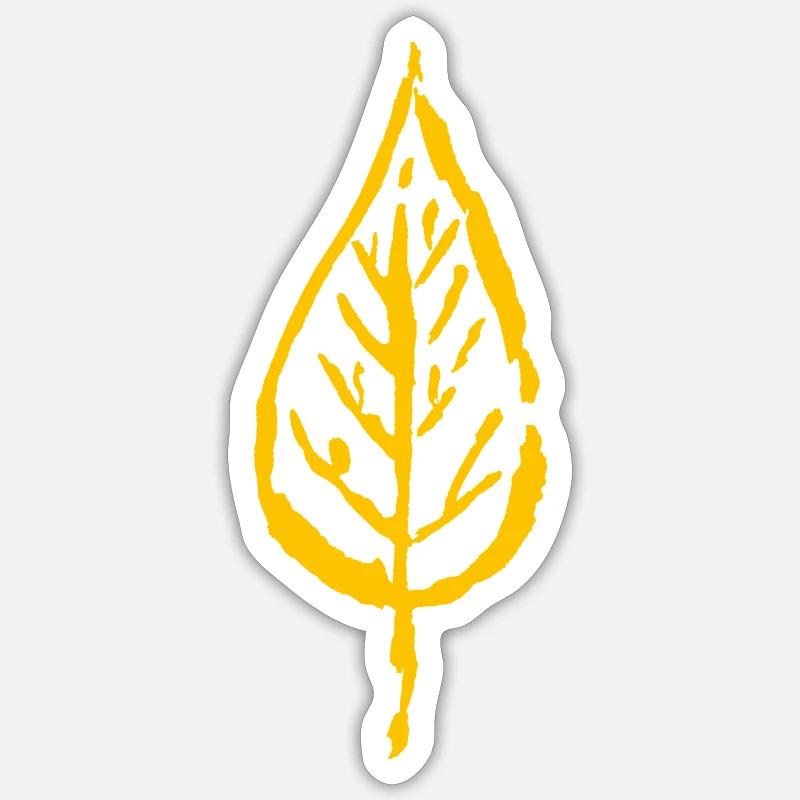 Feuille - Sticker taille S (10 x 10 cm) - blanc mat