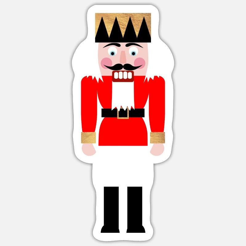 Nutcracker classic Tradition Christmas Xmas - Sticker size S (10 x 10 cm) - white matte