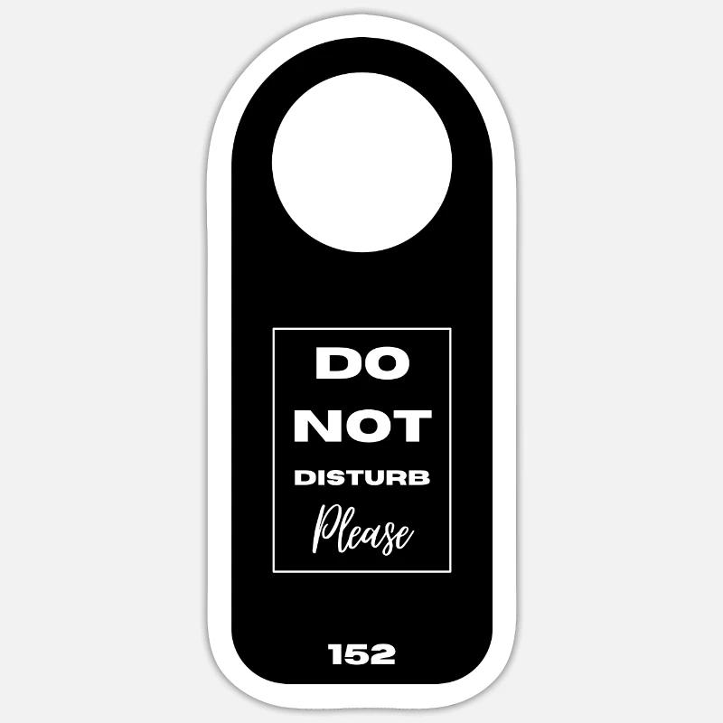 Ne pas déranger - Sticker taille S (10 x 10 cm) - blanc mat