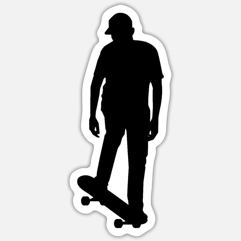 skateboard - Sticker size S (10 x 10 cm) - white matte