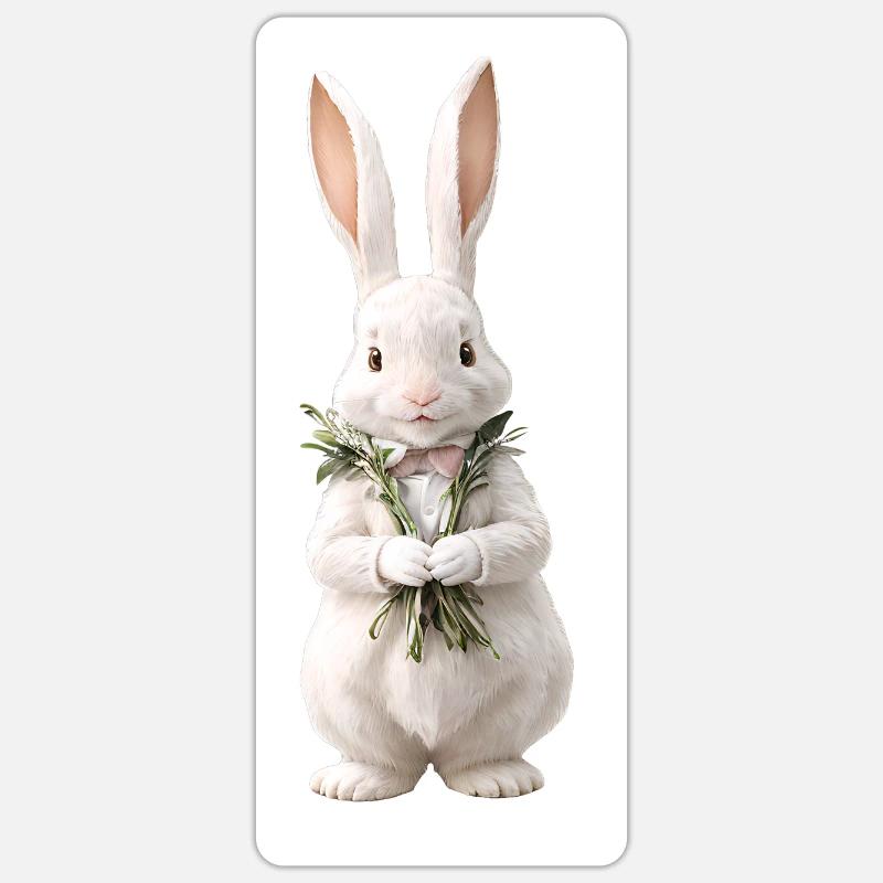Cute Bunny White 3 Sticker size S (10 x 10 cm)