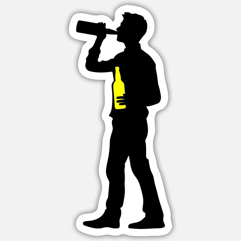 Trinker Bier Sticker Größe S (10 x 10 cm)