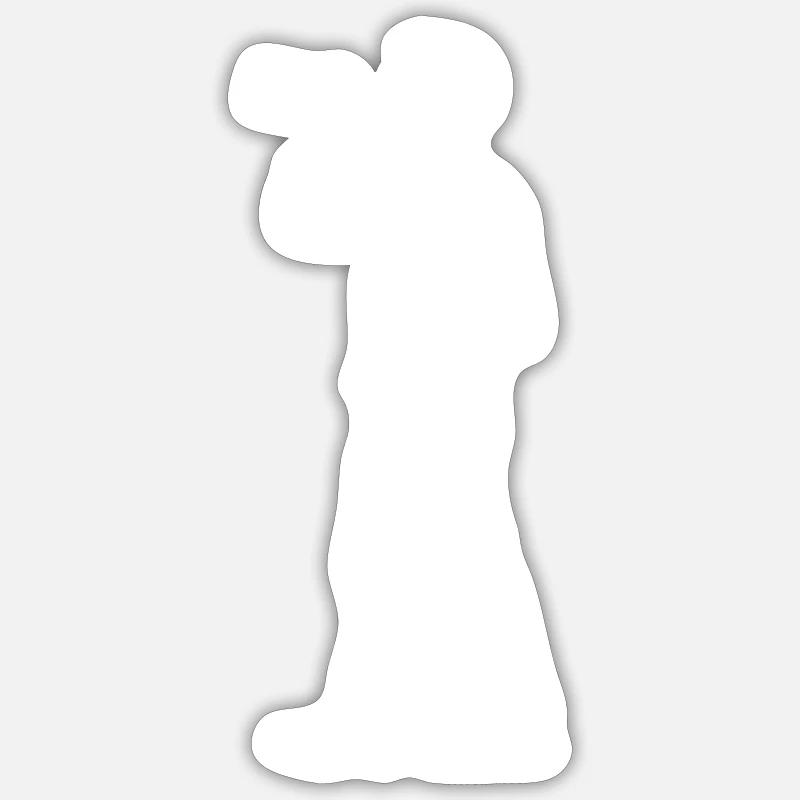 Drinker Beer - Sticker size S (10 x 10 cm) - white matte
