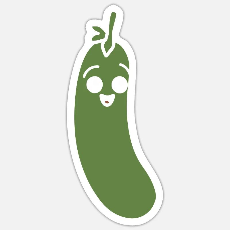 courgette - Sticker size S (10 x 10 cm) - white matte