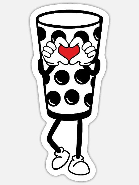 Pfalzliebe - Sticker Größe S (10 x 10 cm) - Mattweiß