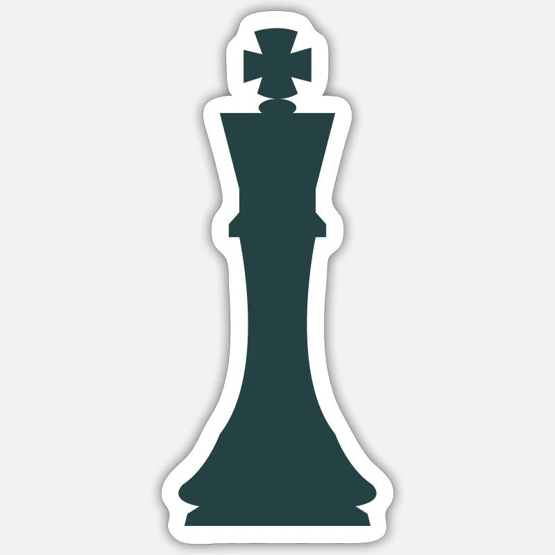 Chess King - Sticker size S (10 x 10 cm) - white matte