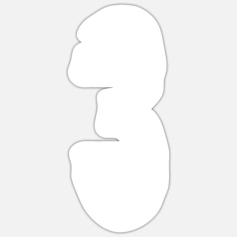 3 ! Numéro 3 ! - Sticker taille S (10 x 10 cm) - blanc mat