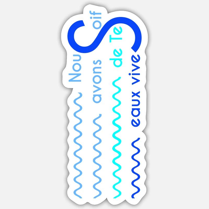 Eaux vives Version 2 Sticker taille S (10 x 10 cm)