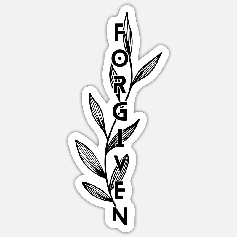 Forgiven Sticker size S (10 x 10 cm)