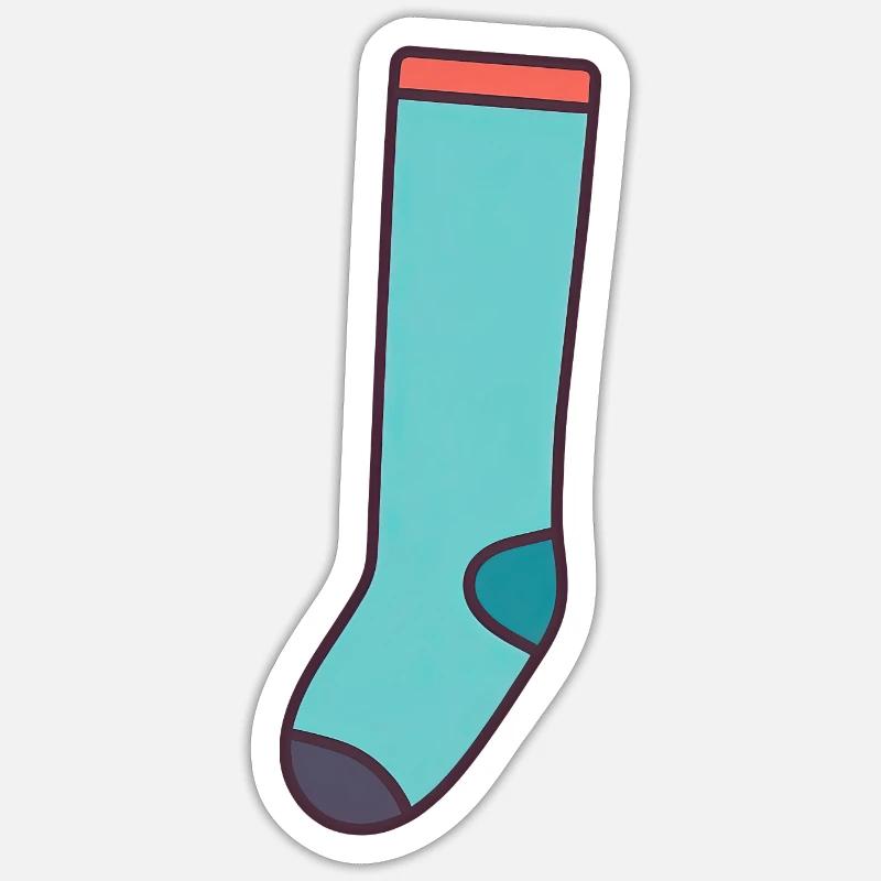 A single sock Sticker size S (10 x 10 cm)