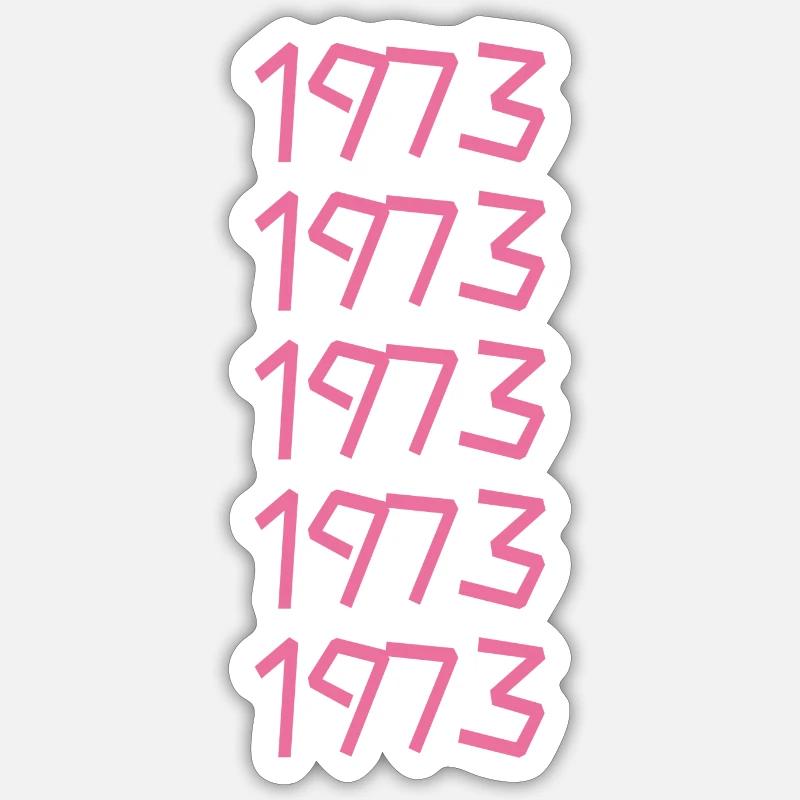 Vacances 1973 - Sticker taille S (10 x 10 cm) - blanc mat