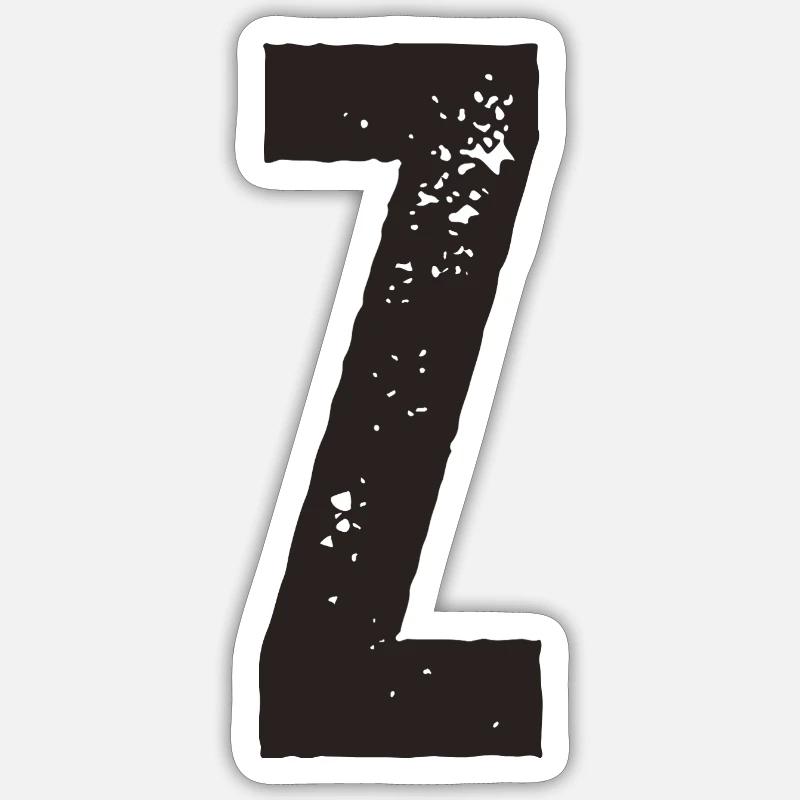 Z - Sticker taille S (10 x 10 cm) - blanc mat