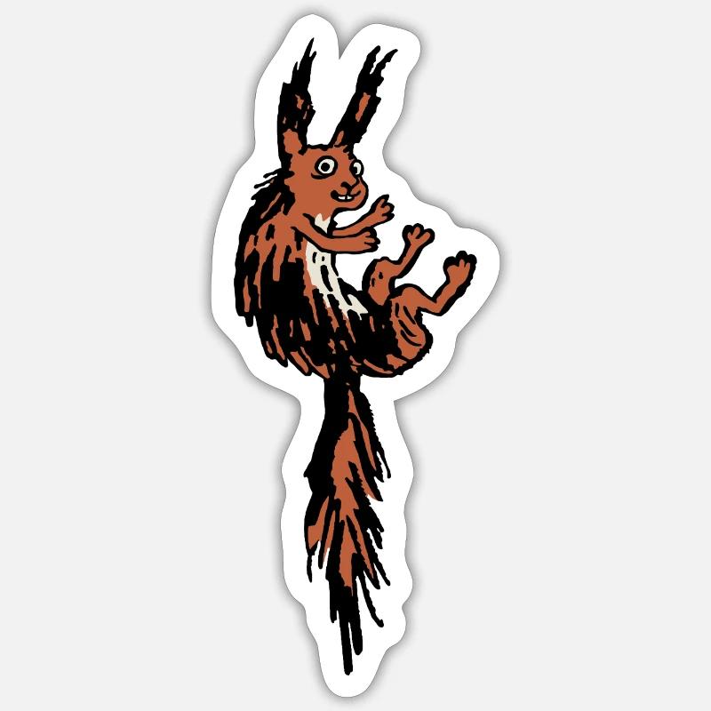 Eichhörnchen Sticker Größe S (10 x 10 cm)