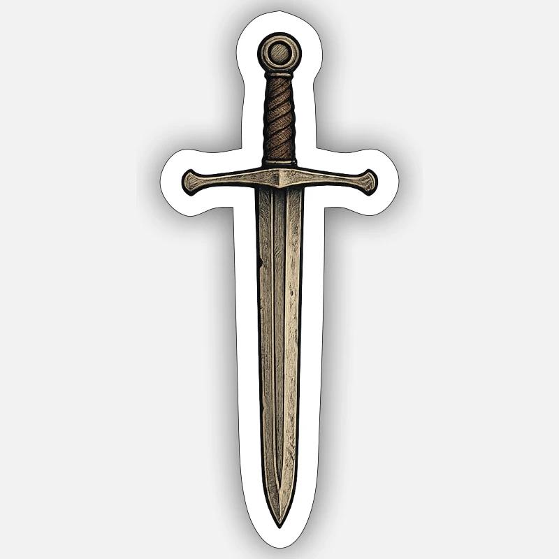 Épée du Moyen Âge Sticker taille S (10 x 10 cm)