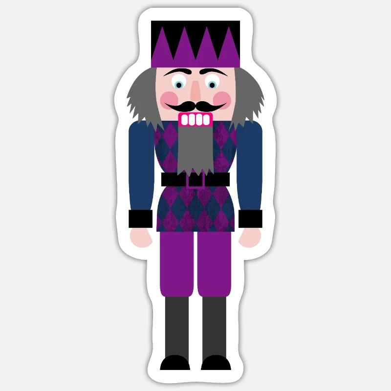Nutcracker Diamond Rhombs Pattern Christmas Xmas Sticker size S (10 x 10 cm)