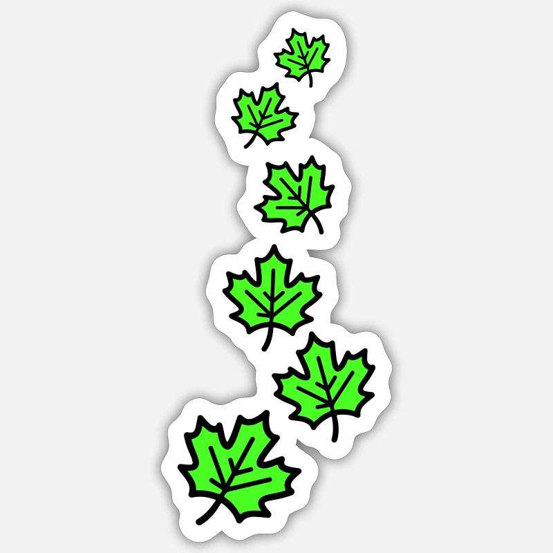 Feuille d’érable Feuilles d’automne - Sticker taille S (10 x 10 cm) - blanc mat