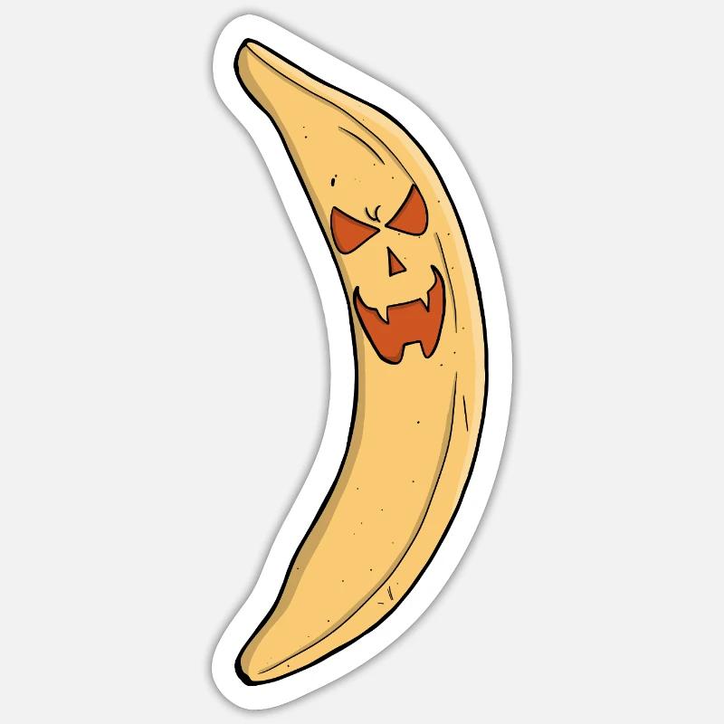 Citrouille Jack-o-Lantern - Sticker taille S (10 x 10 cm) - blanc mat