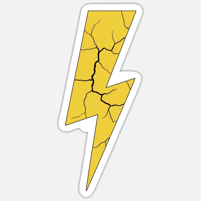 Blitz Blitzschlag Gewitter Strom Sturm Sticker Größe S (10 x 10 cm)