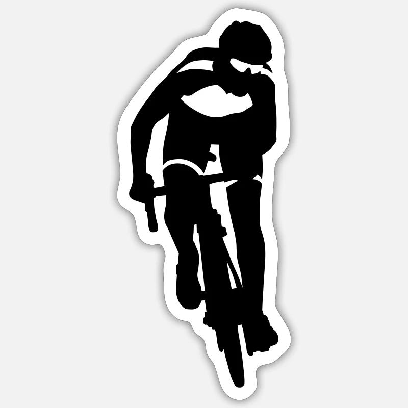 Coureur - Sticker taille S (10 x 10 cm) - blanc mat