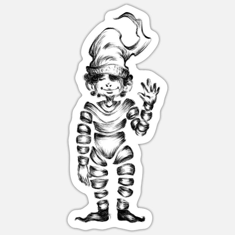 Small black invisible - Sticker size S (10 x 10 cm) - white matte
