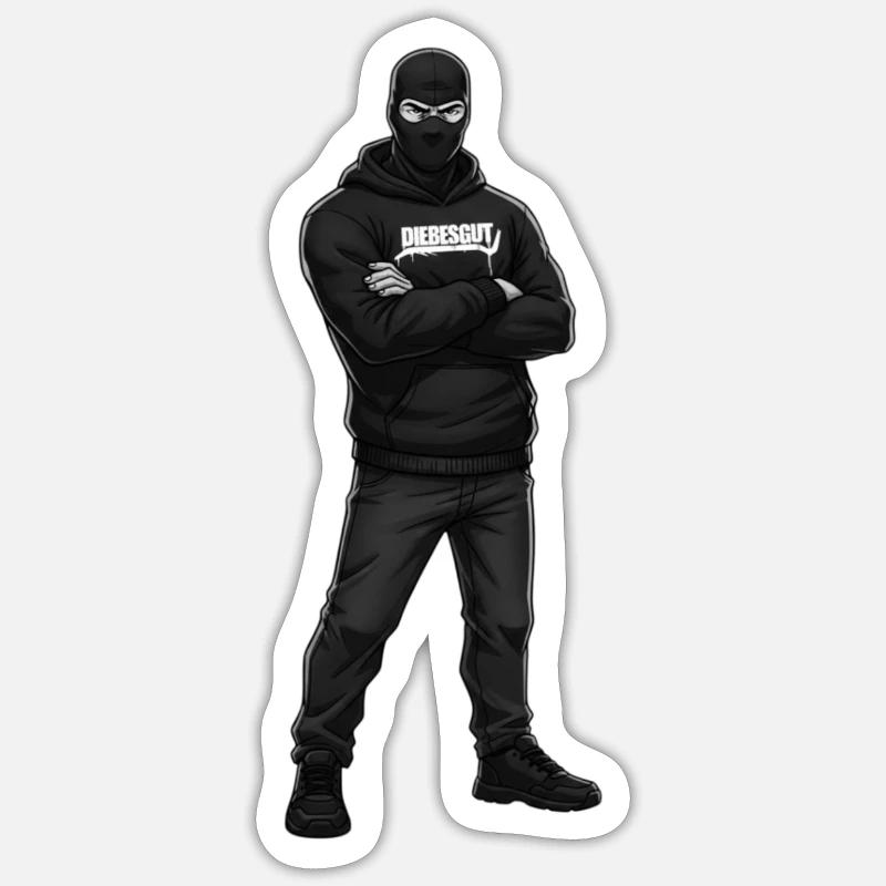 Thief - Sticker size S (10 x 10 cm) - white matte