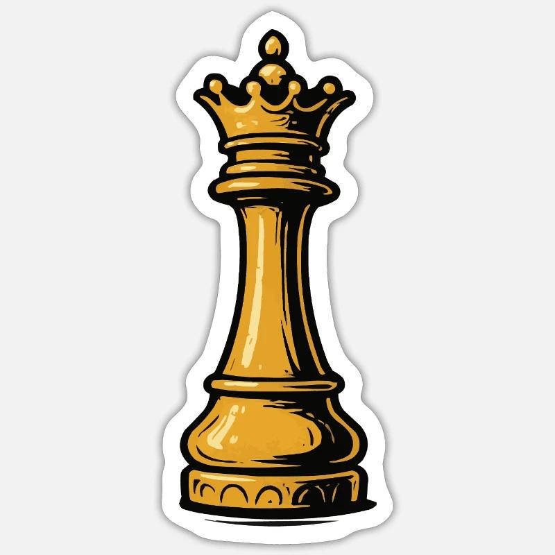 Checkers - Sticker size S (10 x 10 cm) - white matte