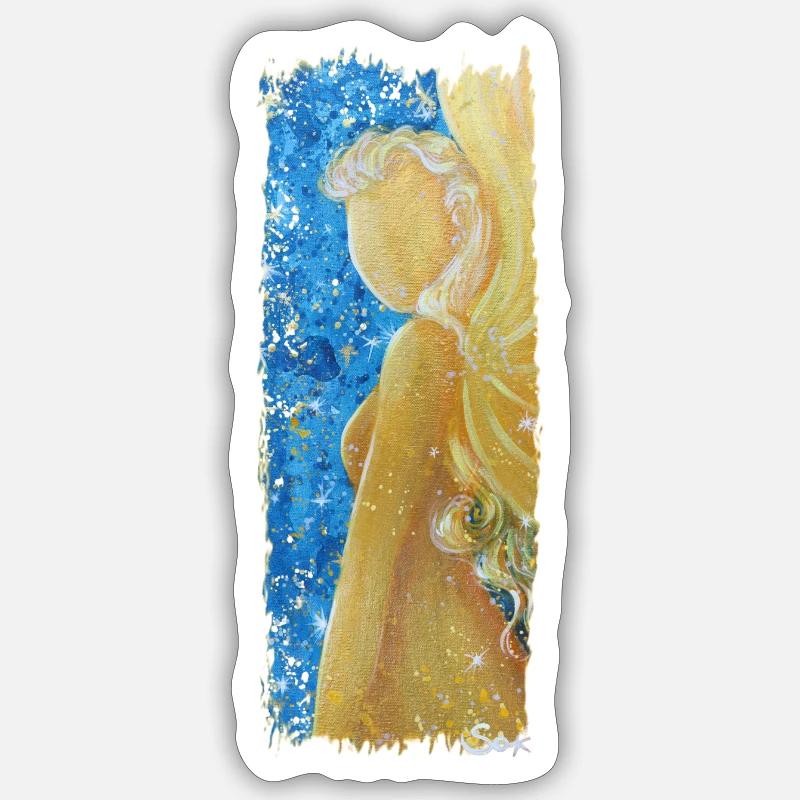 Engel des Universums - Sonja von Staden - Sticker Größe S (10 x 10 cm) - Mattweiß