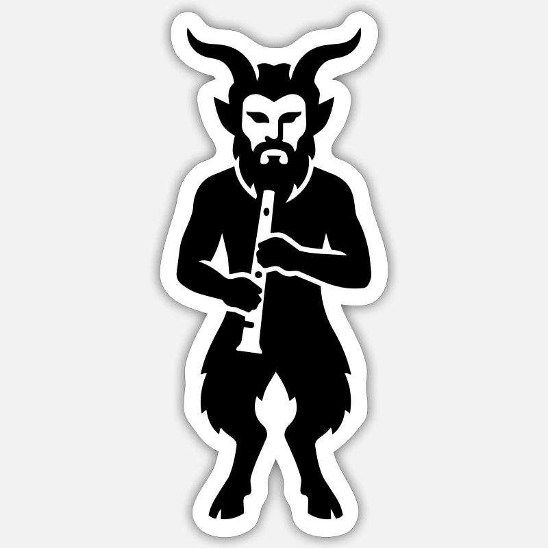satyr - Sticker size S (10 x 10 cm) - white matte