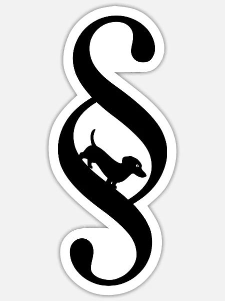 Hunde Gesetze Jura Paragraphen - Sticker Größe S (10 x 10 cm) - Mattweiß