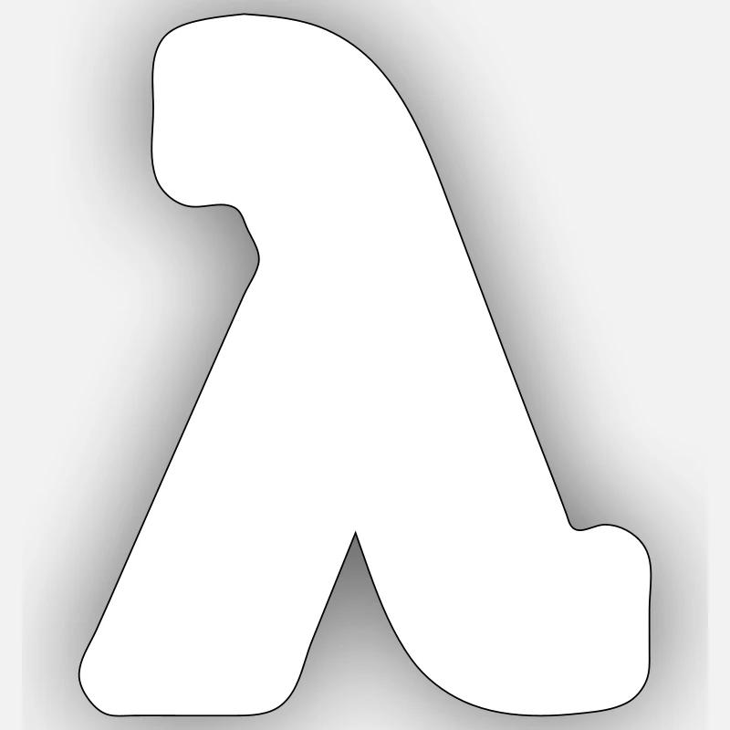 Lambda White - Sticker size S (10 x 10 cm) - white matte