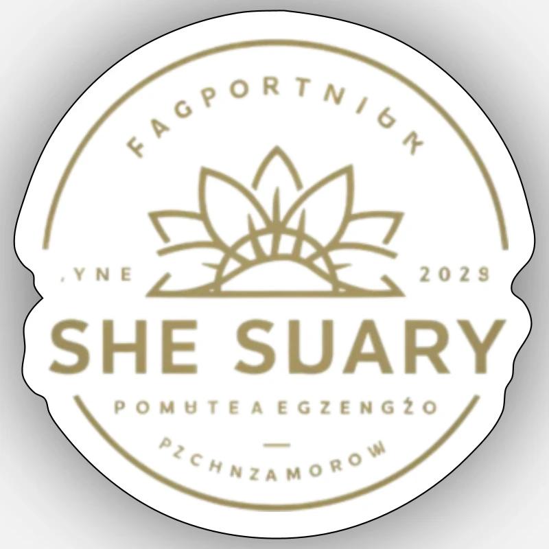 ELLE SUARY - Sticker taille S (10 x 10 cm) - blanc mat