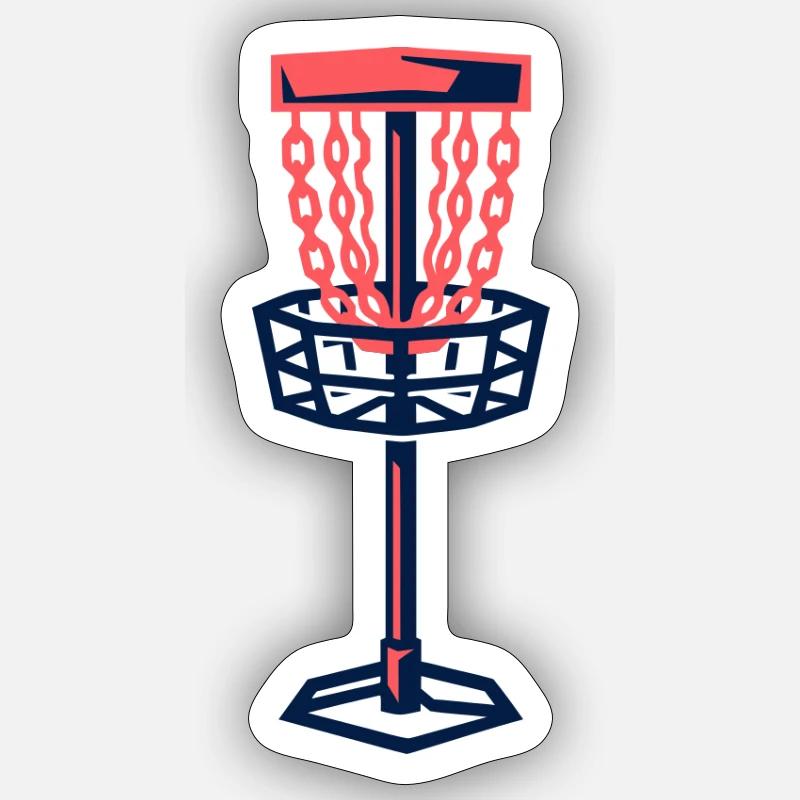 Disc Golf Basket Disc Disc Target - Sticker taille S (10 x 10 cm) - blanc mat