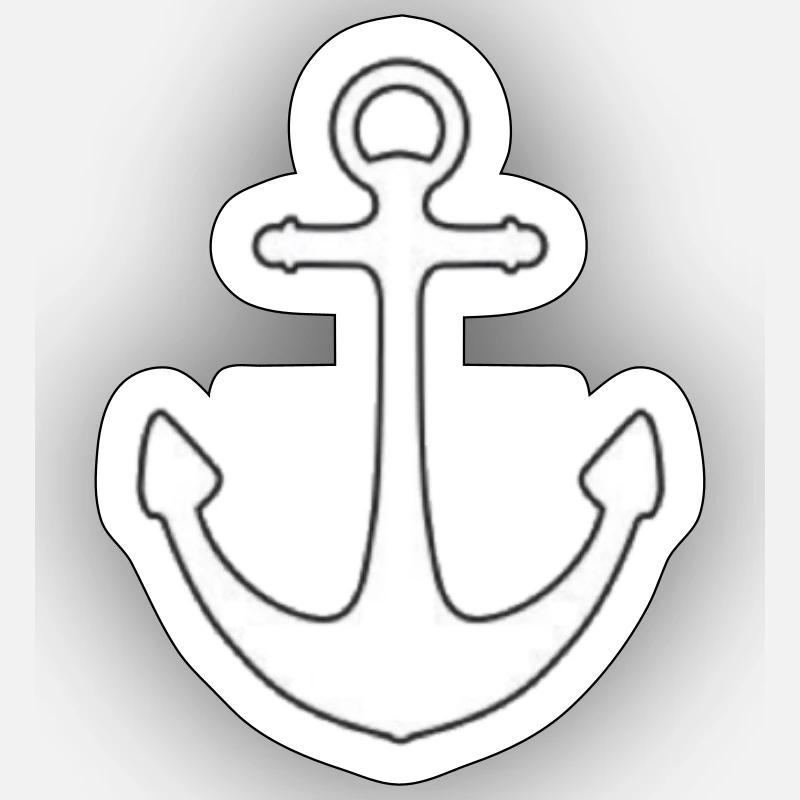 Ancre espoir - Sticker taille S (10 x 10 cm) - blanc mat