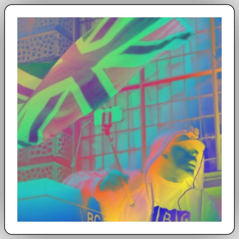 Flag gradient Sticker size S (10 x 10 cm)